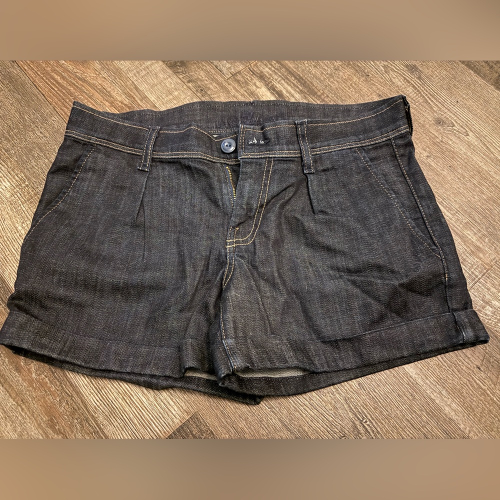 7 For All Mankind Dark Denim Jean Shorts